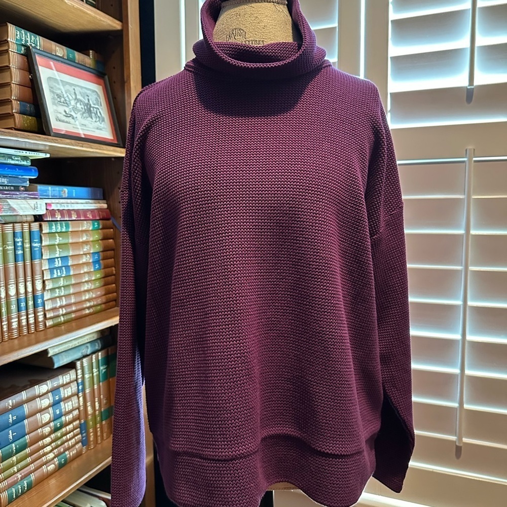 Talbots Deep Purple Turtleneck Sweater